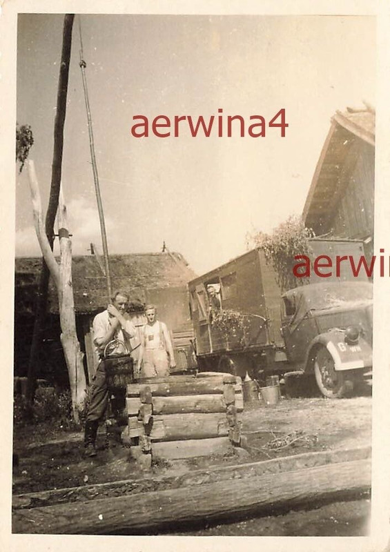 Deutscher LKW Opel Kasten Feldküche in Budianka Ostfront