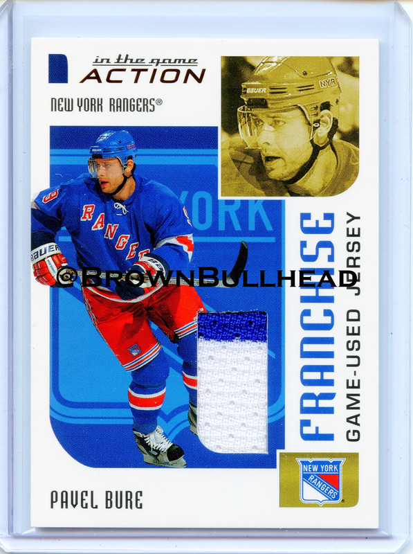 2003-04 ITG Action Jerseys #M-260 [Pavel Bure] [New York Rangers] [Franchise] [~100] [swatch=blue wh