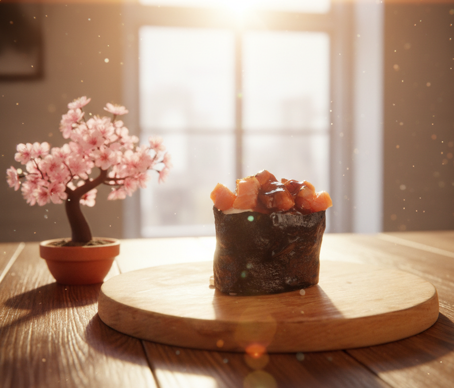 Гункан Опалённый лосось