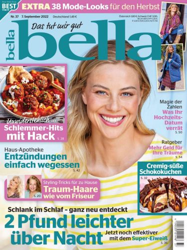 Cover: Bella Frauenzeitschrift No 37 vom 07  September 2022