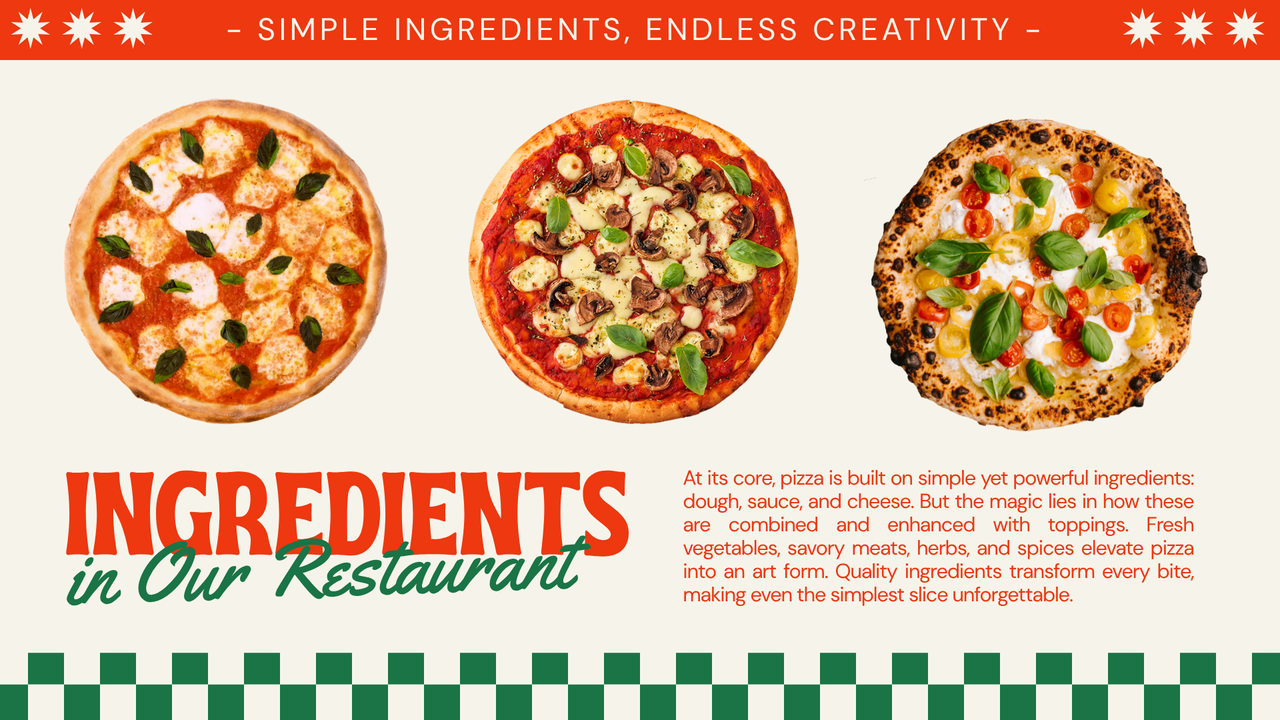 Red and Green Modern Retro Pizza Presentation