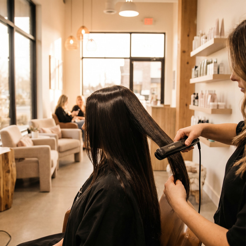 Hair straightening service