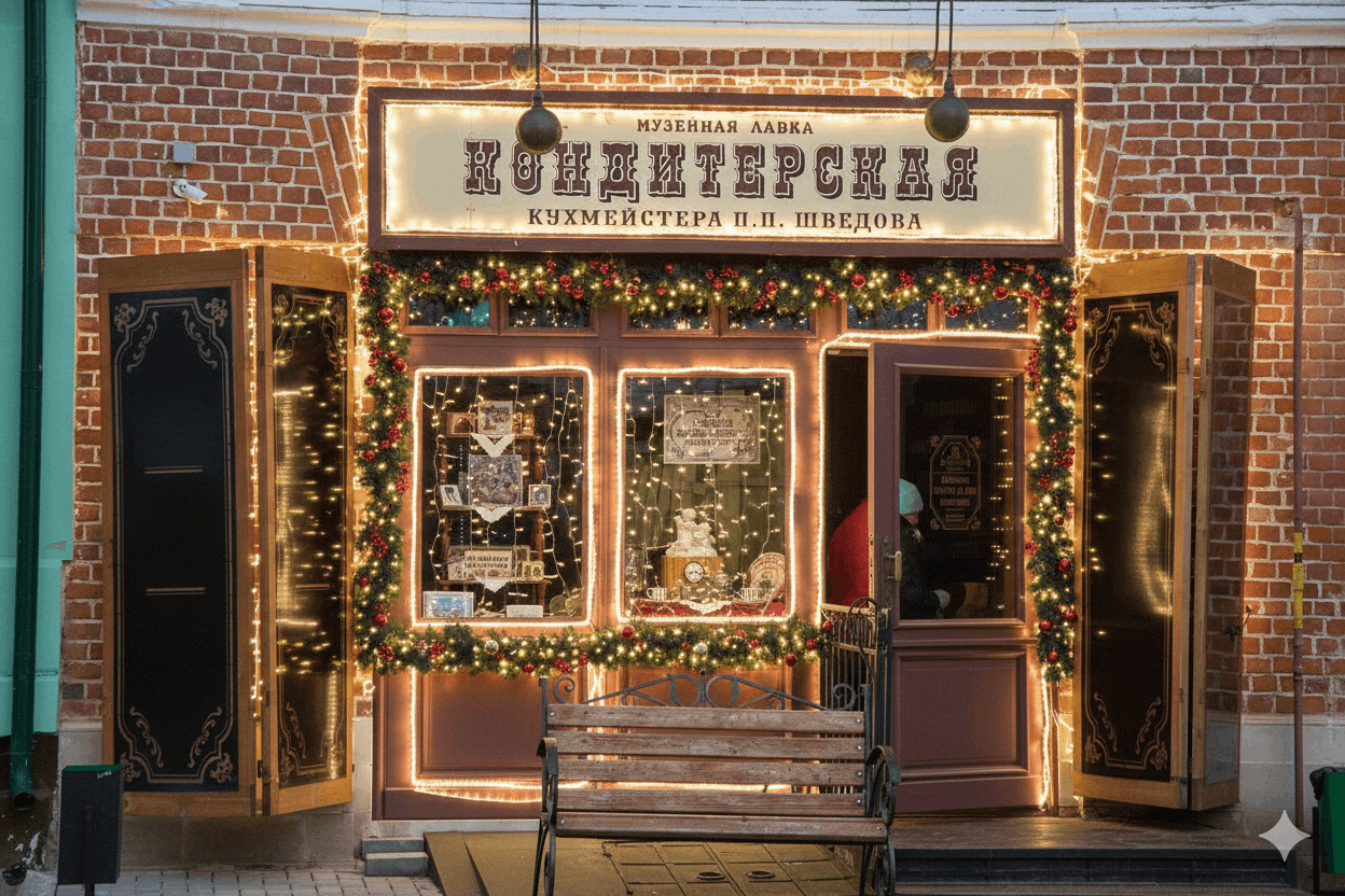 Вход в кондитерскую П.П,Шведова
