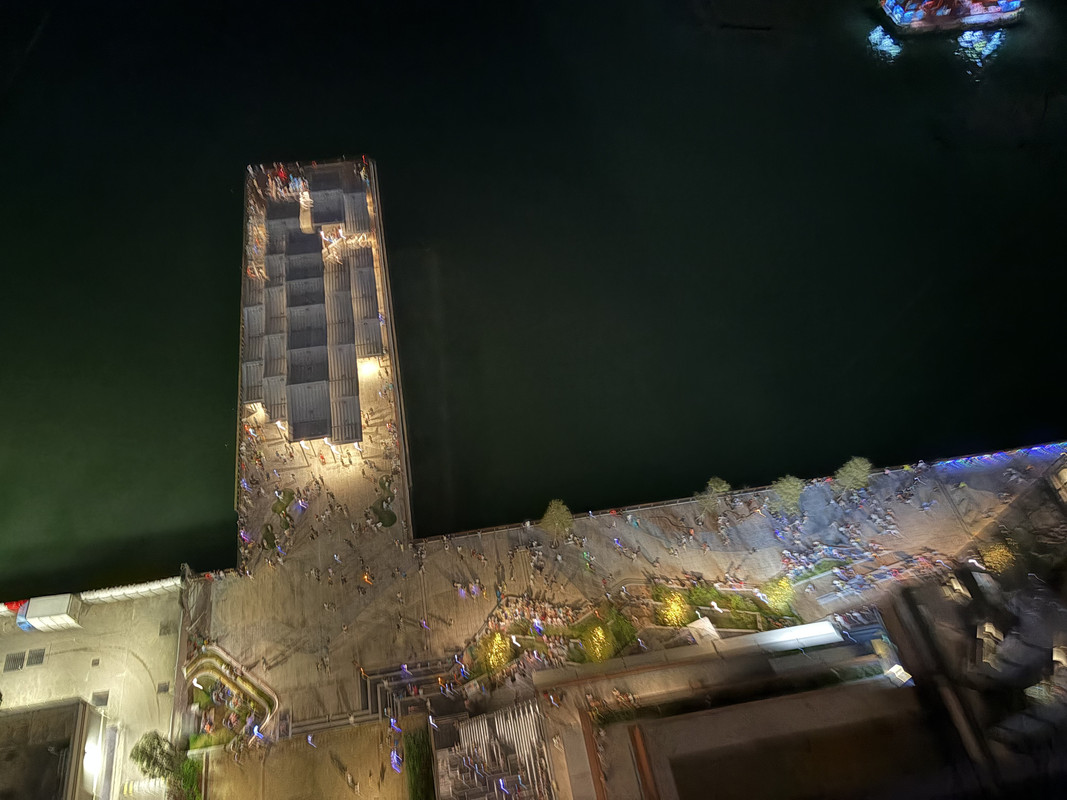 City building at night