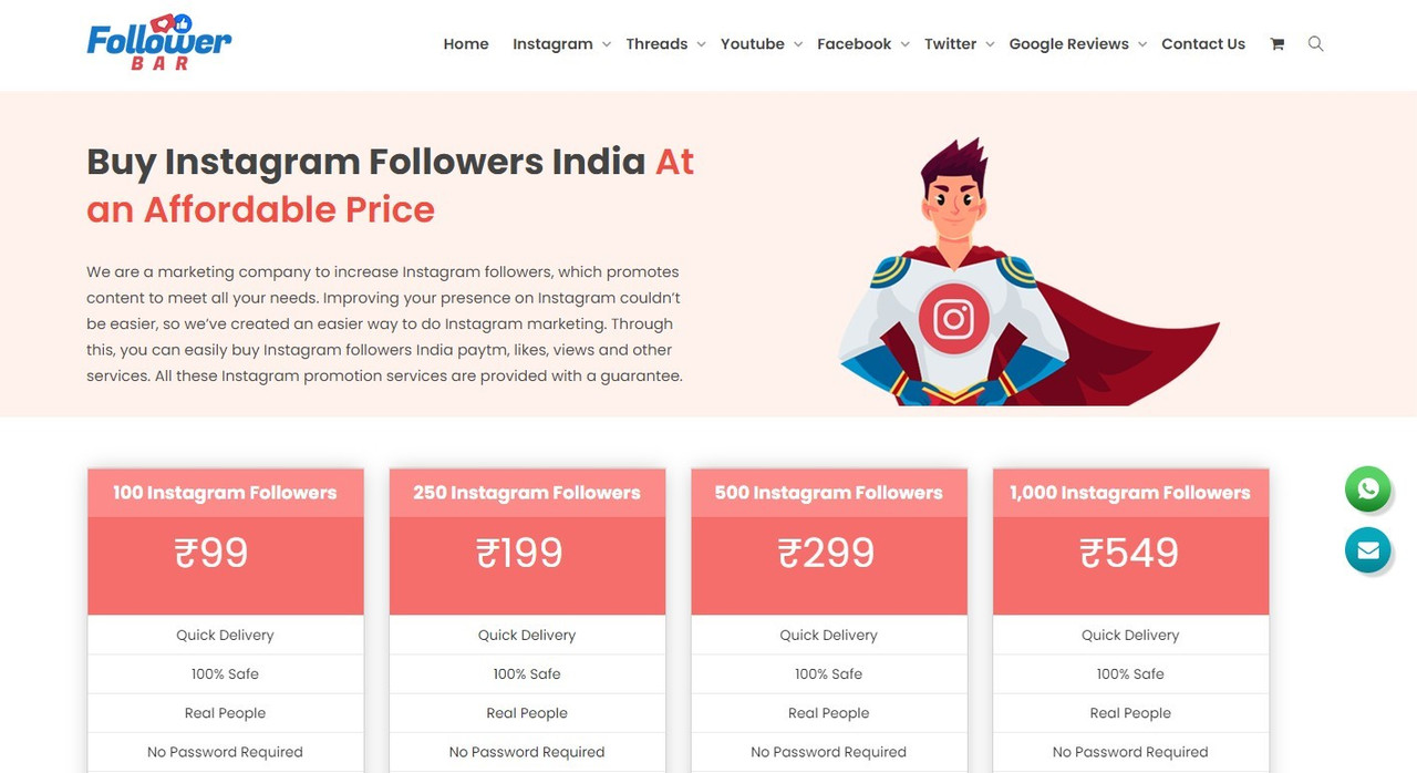 Buy Instagram Followers India
