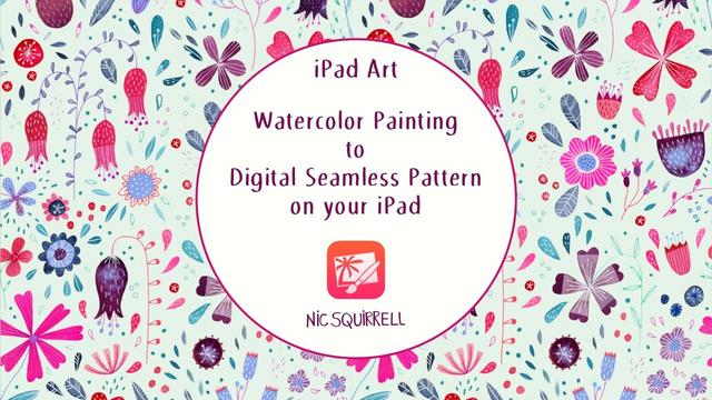 iPad Art Watercolor Painting to Digital Seamless Pattern on your iPad