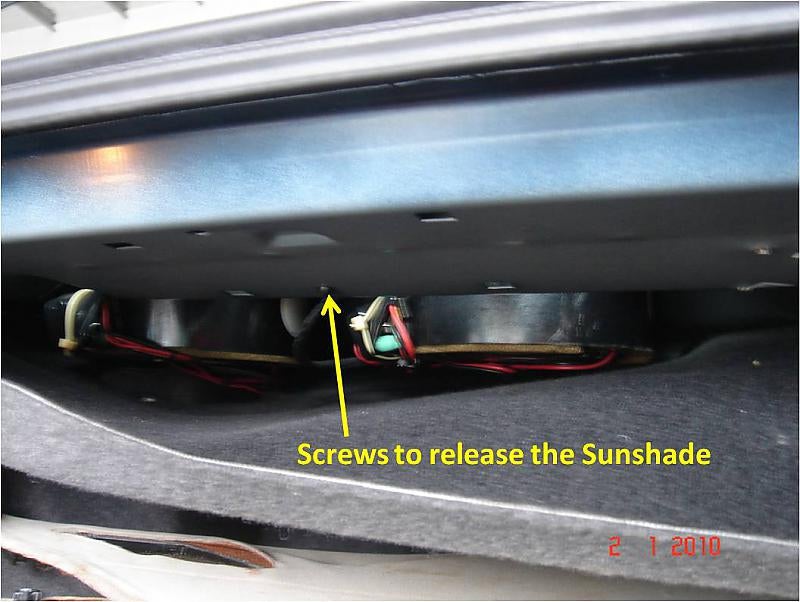 How to fix rear window sunshade on a W220 Mercedes