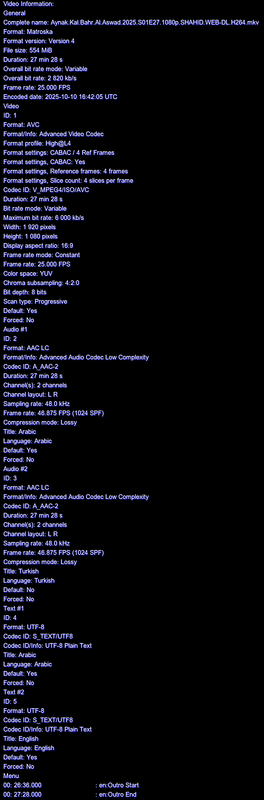 Aynak.Kal.Bahr.Al.Aswad.2025.S01E27.1080p.SHAHID.WEB-DL.H264_info