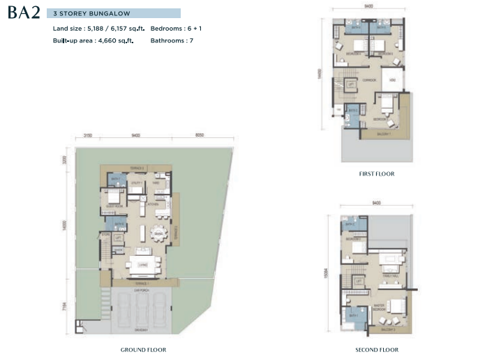 Sierra Hijauan Phase 2G2 Type C floor plan in Ampang, Kuala Lumpur
