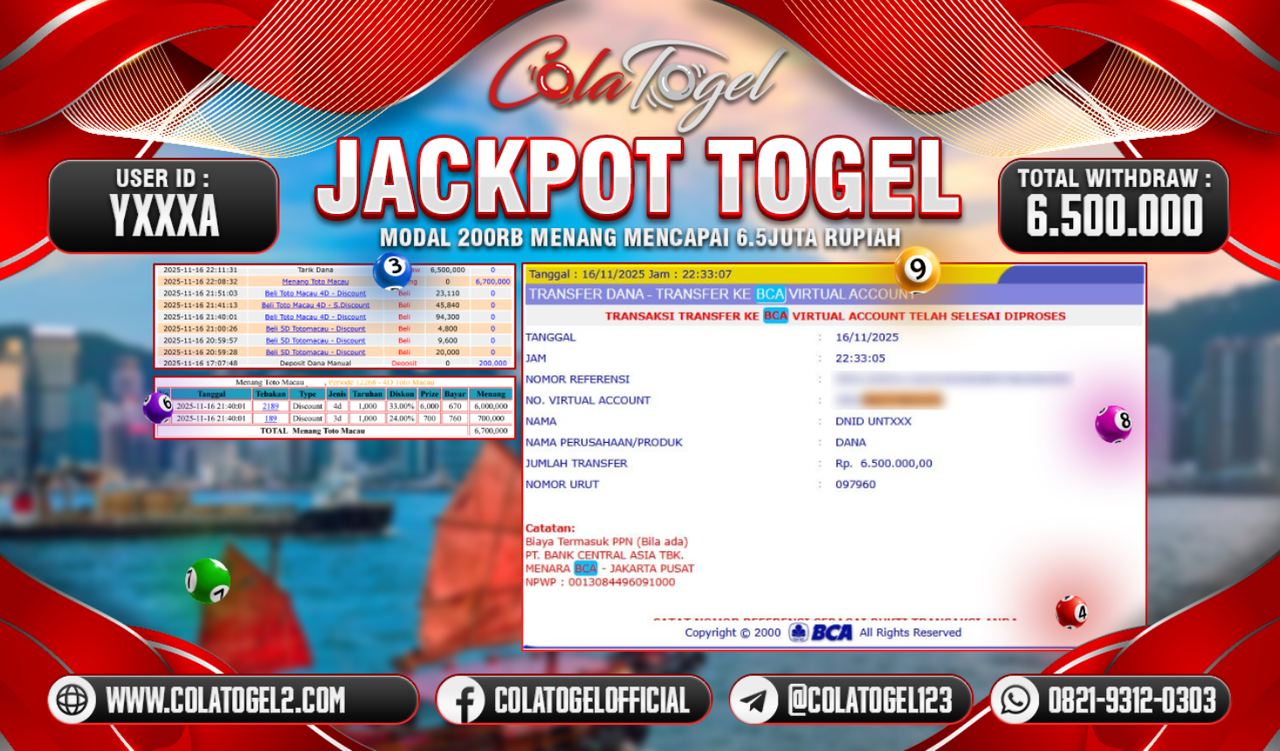 JACKPOT TOTO MACAU!! 