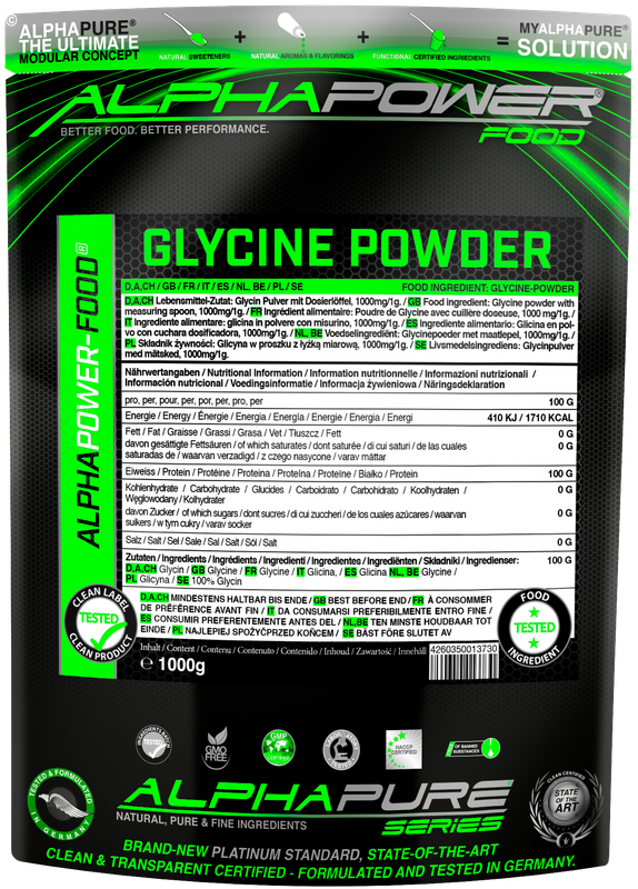 2x Glycin Pulver 1kg, natürliche Aminosäure & Zuckeralternative. Ideal in Beimischung zum Backen