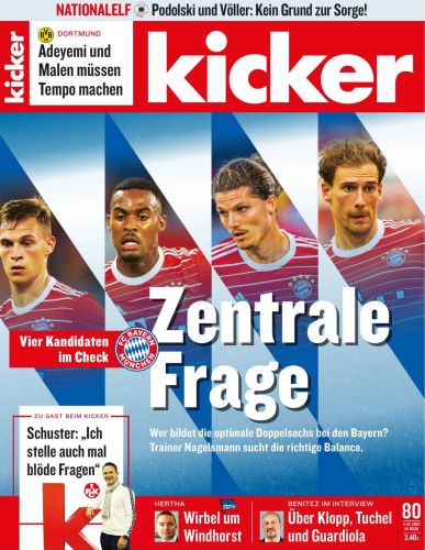 Cover: Kicker Sportmagazin No 80 vom 04  Oktober 2022
