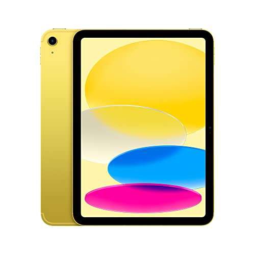 Amazon: Apple 2022 iPad de 10.9 Pulgadas (Wi-Fi + Cellular, 64 GB) - Amarillo (décima generación) 
