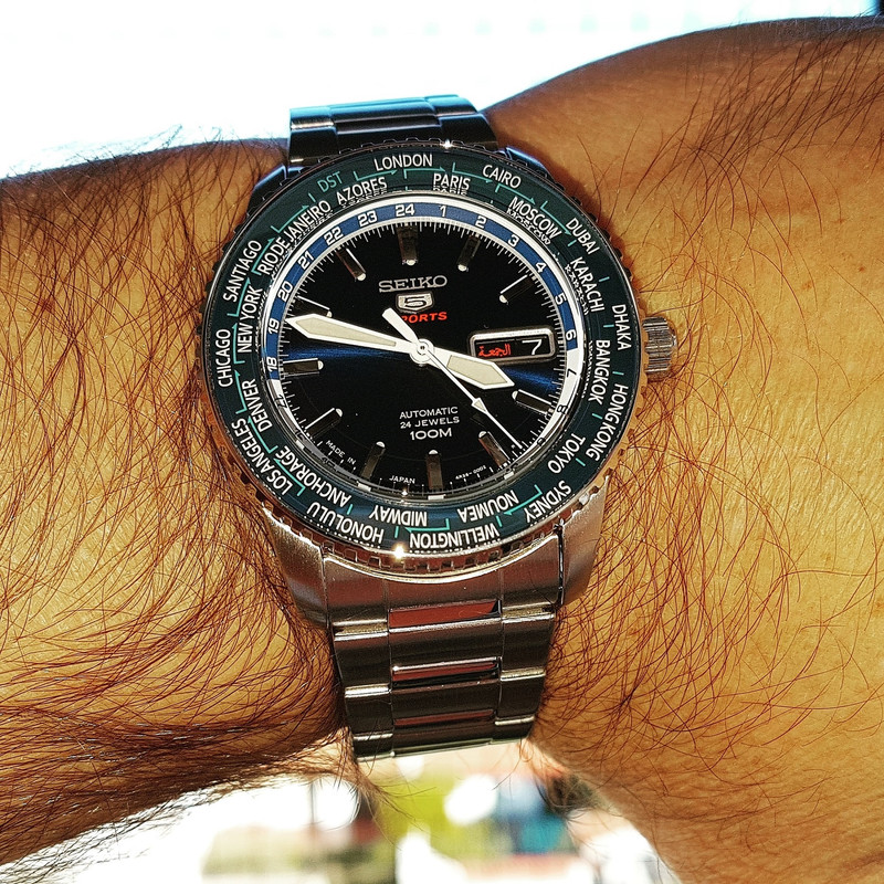 Seiko 5 Sports SRP125 World Time Cal. 4R36 Auto 100M (2)