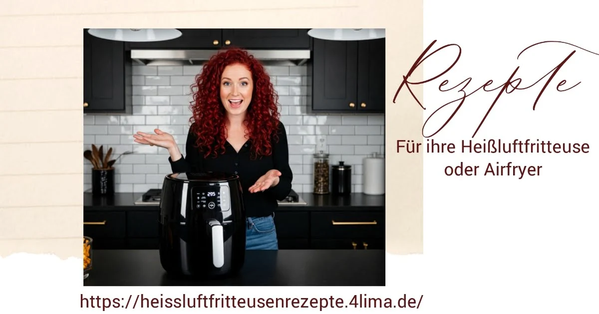 Moderne Heißluftfritteuse mit knusprigen Speisen