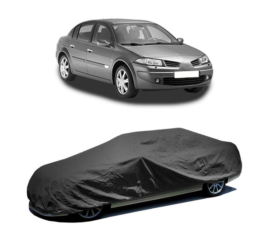 Husa tip prelata auto pentru RENAULT MEGANE II Saloon (LM0/1_) 2003 - 2010,culoare negru, material textil impermeabil, rezistanta la intemperii praf UV, CARPASSION Husa Protectie