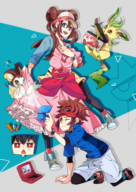 rosa-nate-leafeon-emolga-and-hugh-pokemo