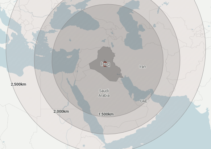 Alcance de los drones disparados desde Irak - Seguridad en Oriente Medio y Tráfico Aéreo - Foro Oriente Próximo y Asia Central