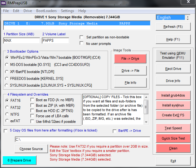 RMPrepUSB 2.1.742 RMPrepUSB 2.1.742
