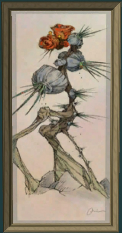 Painting of a Raventhorn Plant