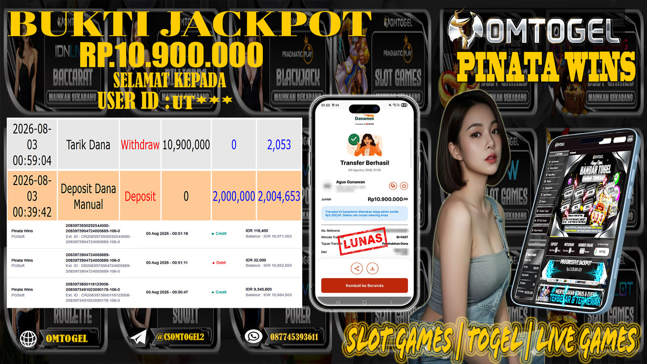 OMTOGEL JACKPOT PG SOFT PINATA WINS  Rp,10,900,000,- DIBAYAR LUNAS