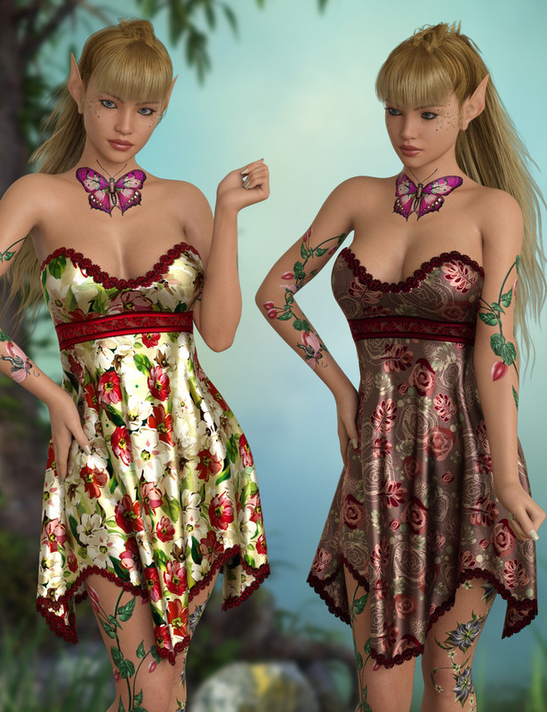 InStyle - dforce Fairy Dress G8F InStyle - dforce Fairy Dress G8F