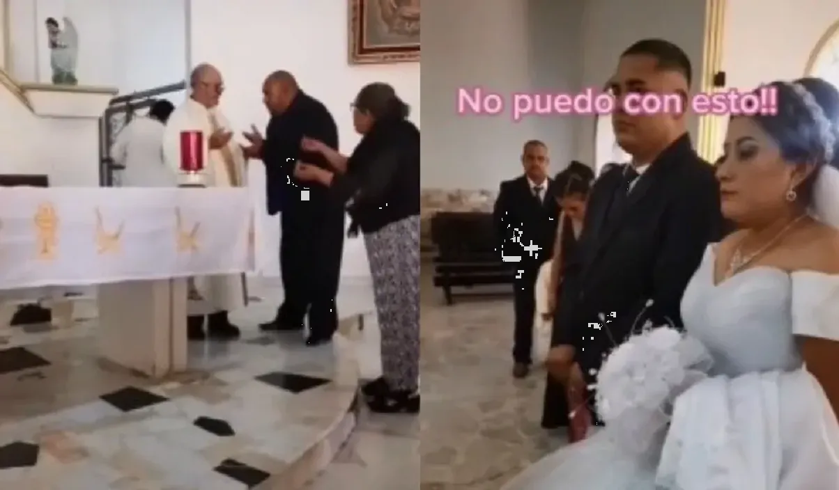 Sacerdote se niega a concluir una boda porque no quiere que lo graben