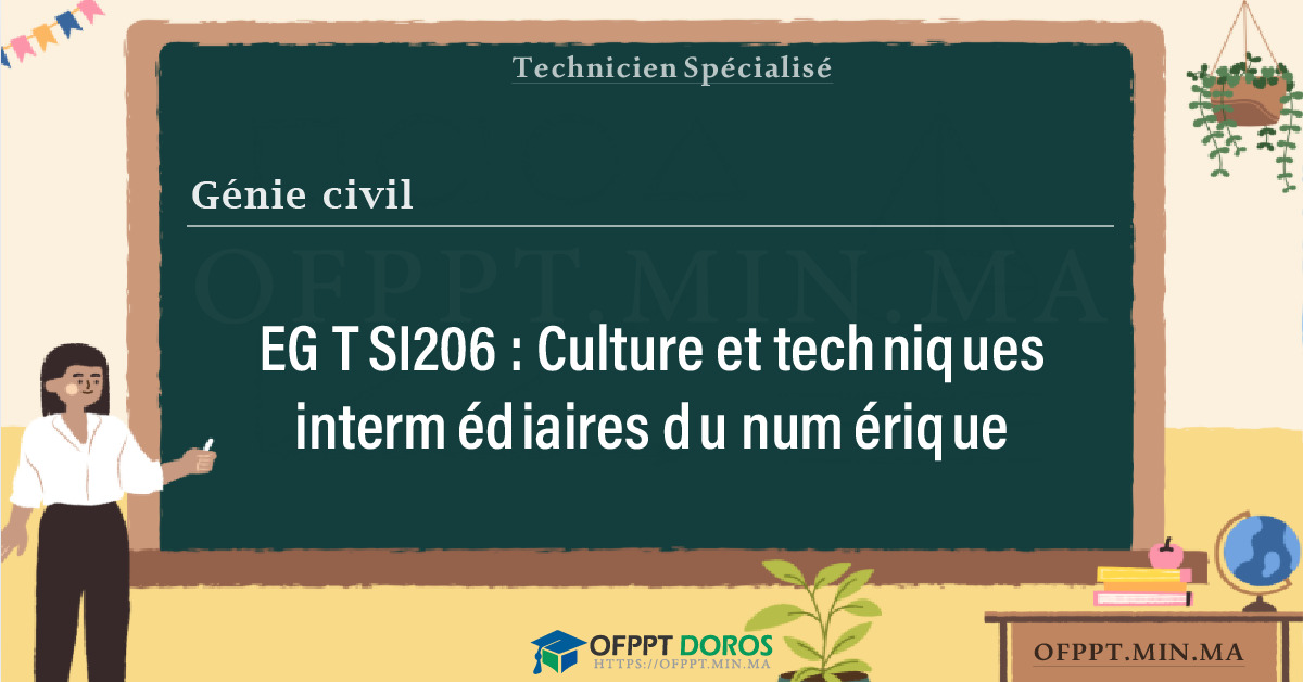 Sommaire détaillé du cours Culture et techniques intermédiaires du numérique EGTSI206 OFPPT - Structure du module