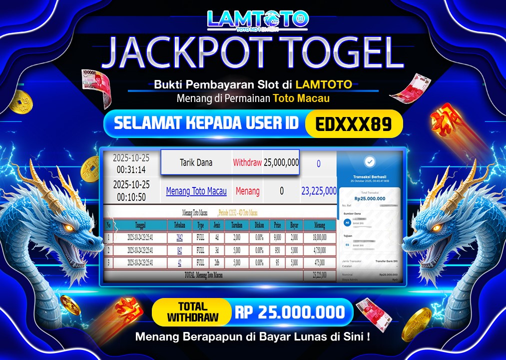 BUKTI JACKPOT LUNAS LAMTOTO