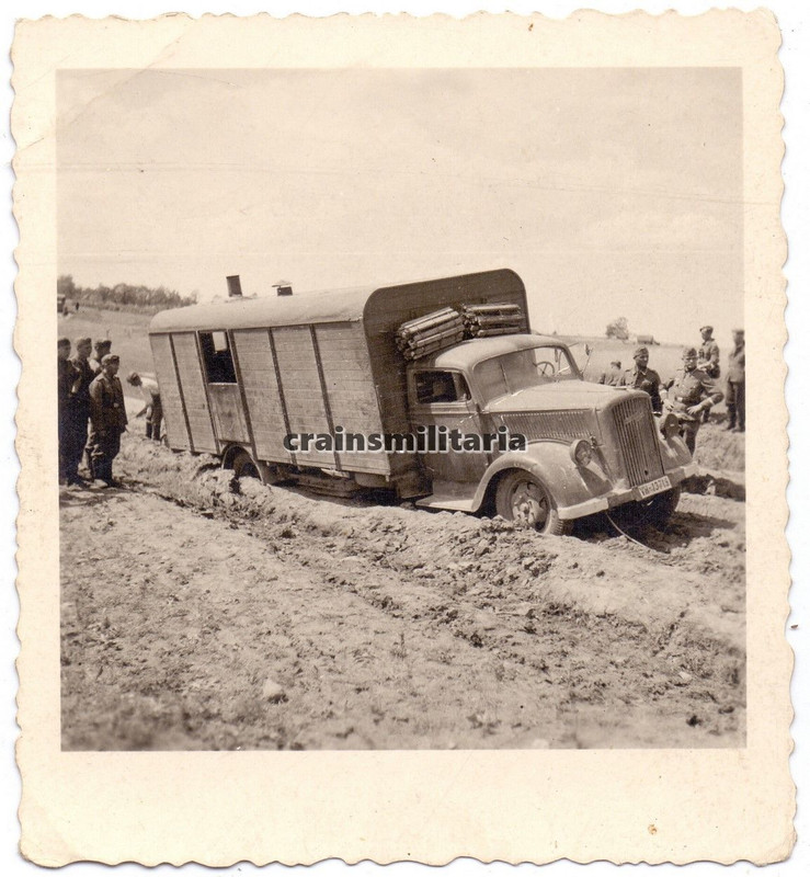 Orig. Foto deutsche Lkw Opel Blitz Küchenwagen i