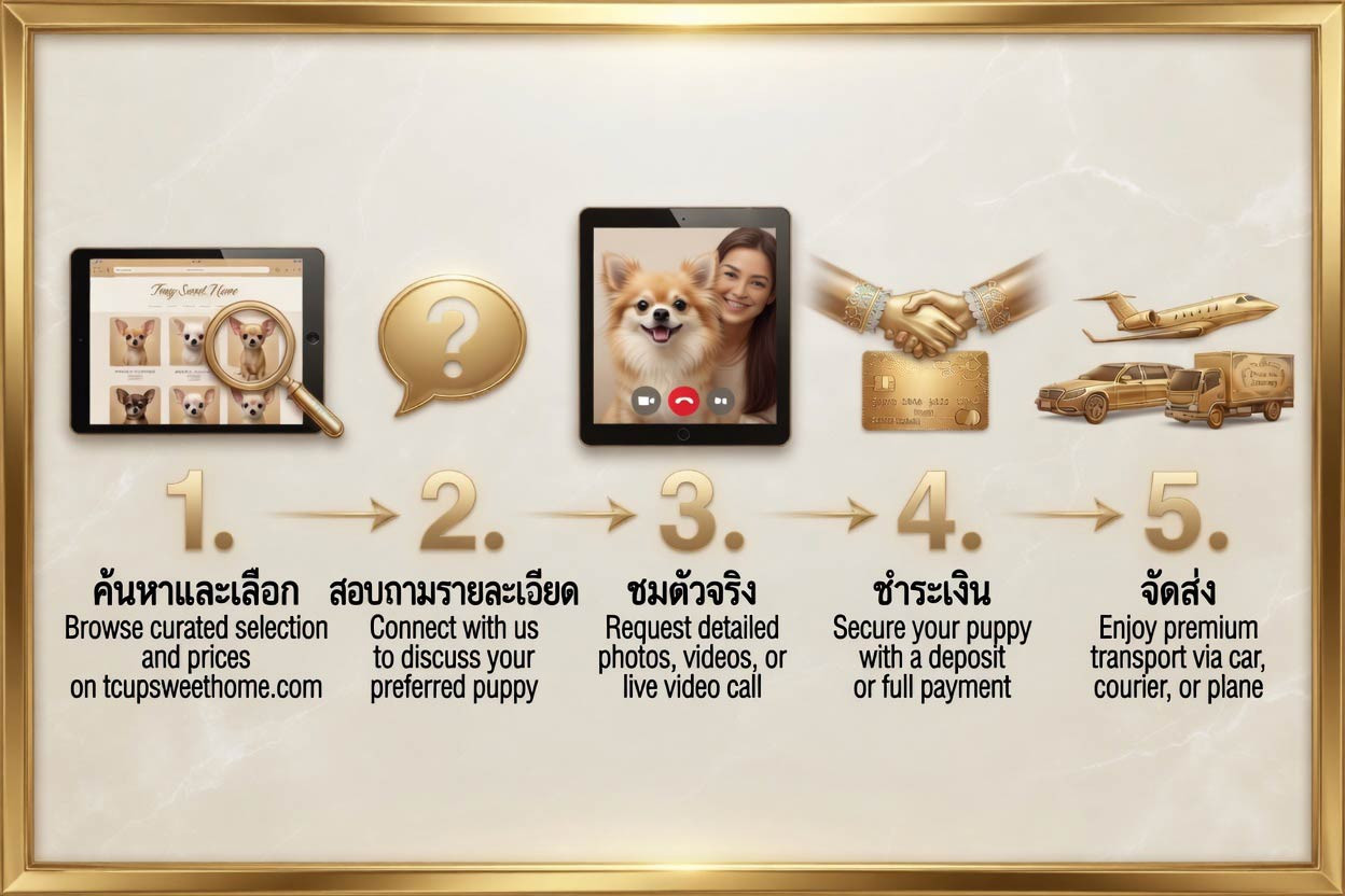 ขั้นตอนการรับสุนัข T cup sweet home