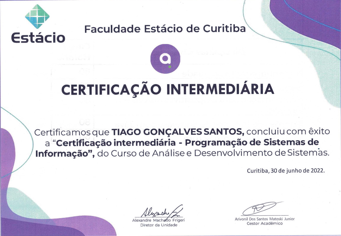 Certificação_Intermediária - Programação de Sistemas de Informação