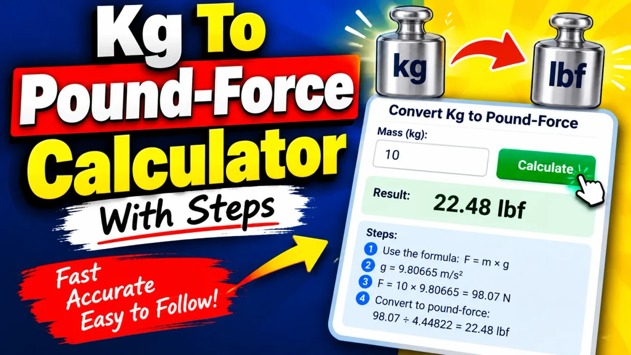 Kg To Pound-Force Calculator With Steps