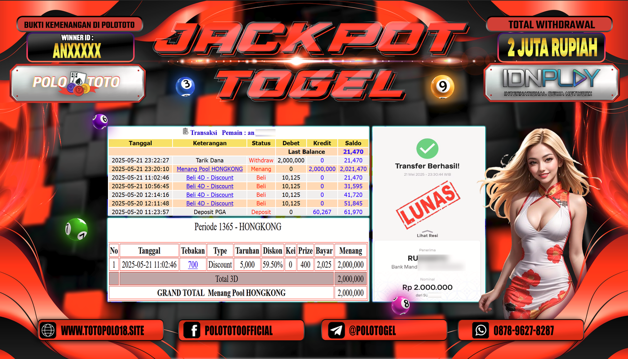 POLOTOTO JACKPOT TOGEL HONGKONG LOTTO Rp.2.000.000,-
