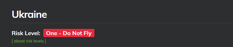 Ucrania Nivel de riesgo: Uno - No volar! - Vuelos a o desde Ucrania - Forum Russia, Baltics and Europe in the former USSR