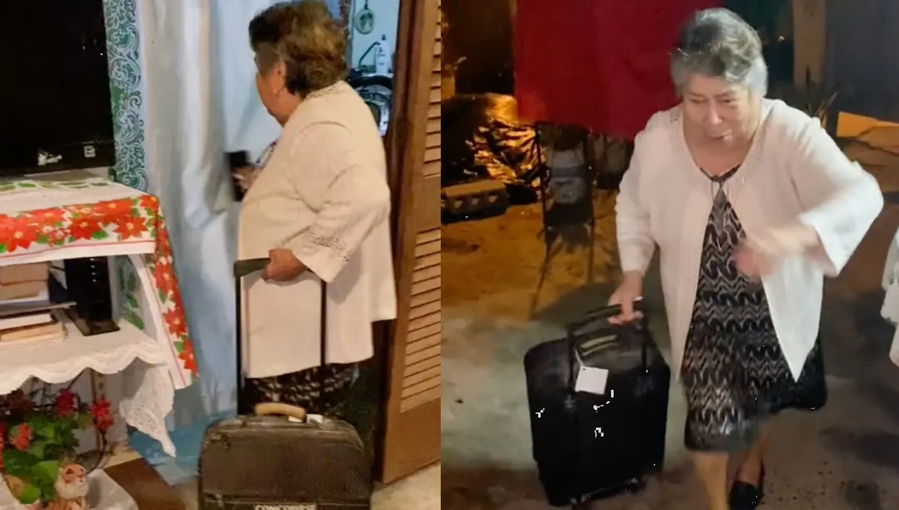 Abuelita se hace viral al cancelar ritual de viaje, captan balacera en TikTok