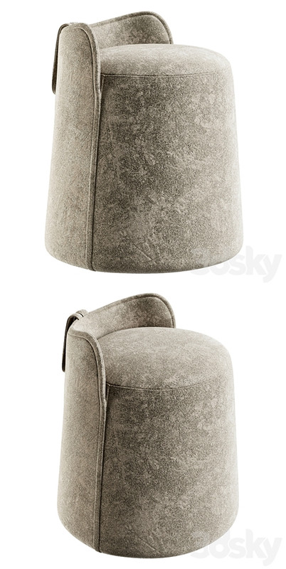 The Rikky pouf is grey in color. inmyroom.