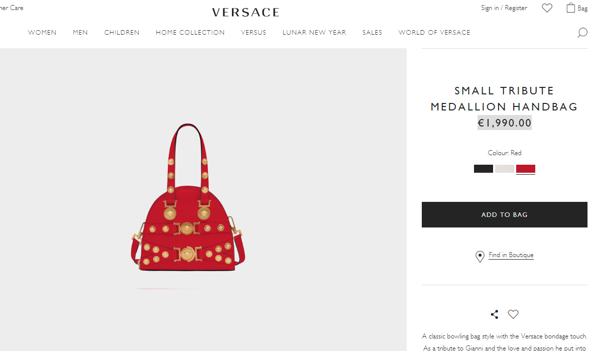 Versace Small Tribute Medallion Handbag