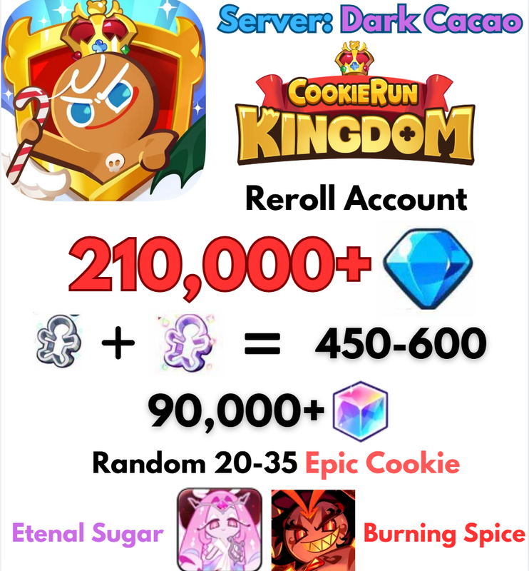 [Dark Cacao] Cookie Run: Kingdom Account Etenal Sugar Burning Spice 