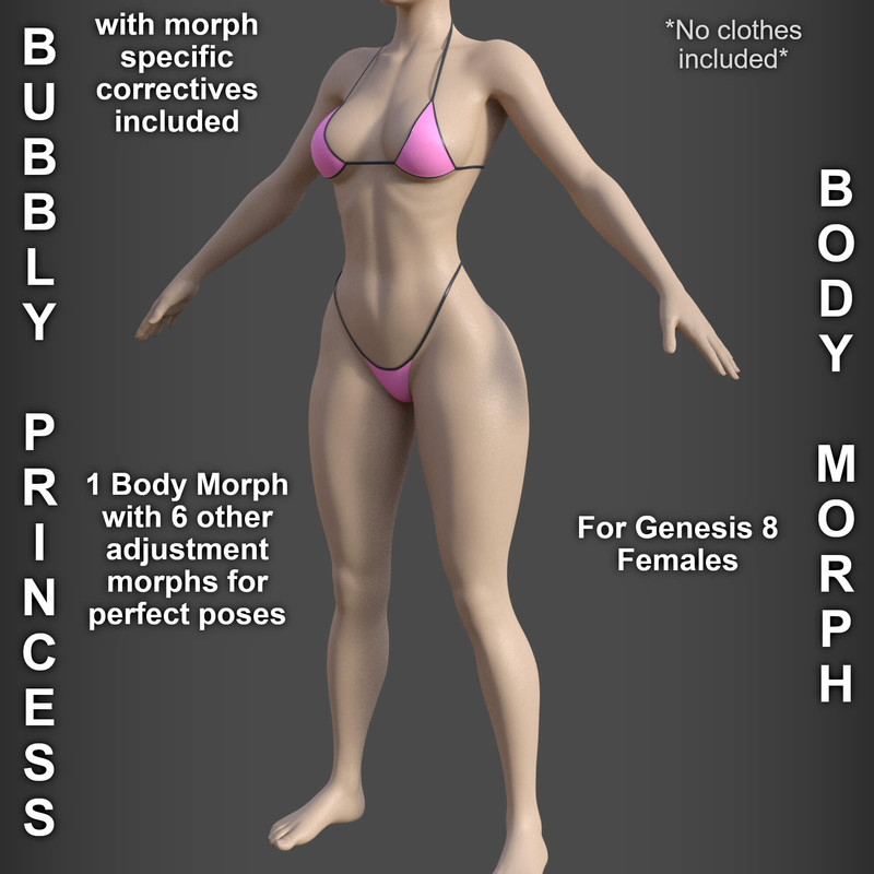 Bubbly Princess Body Morph for Genesis 8 Female
