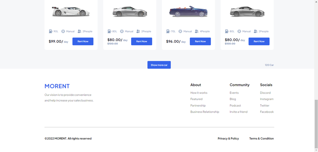 Home page footer