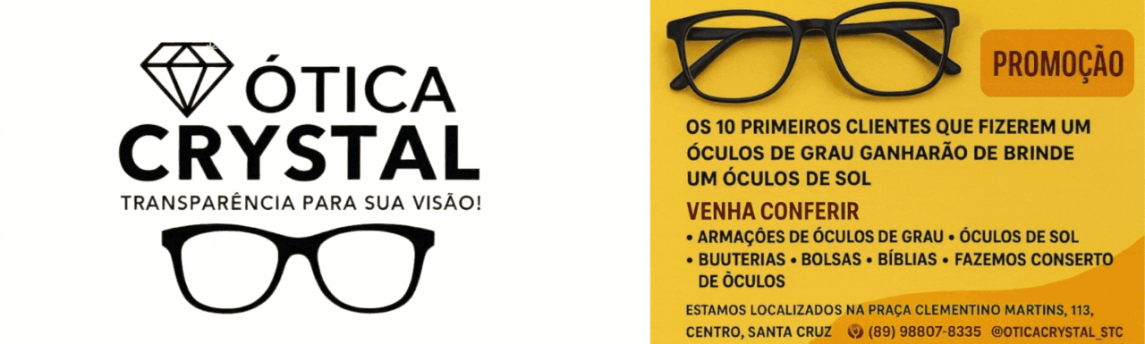 Visite o Instagram da Ótica Crystal