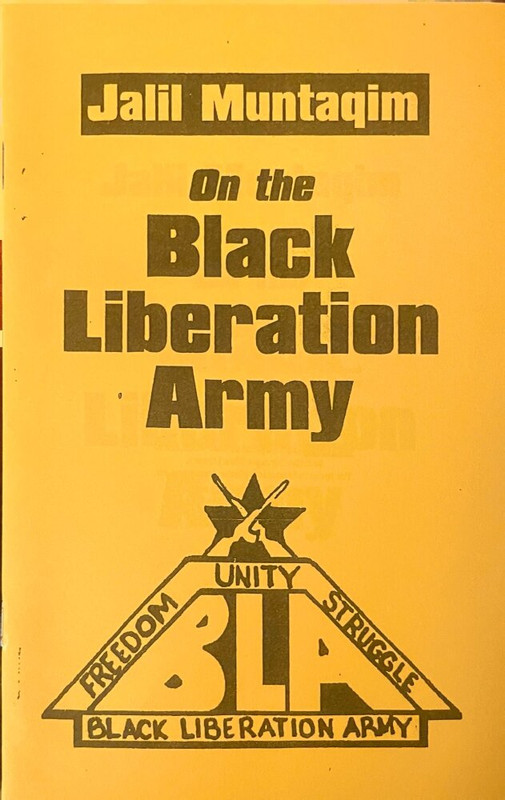 The cover of a zine titled On the Black Liberation Army by Jalil Muntaqim