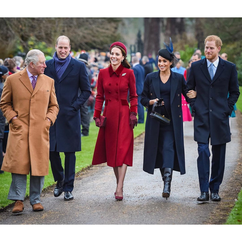 Pangeran Charles, Pangeran William, Kate Middleton, Pangeran Harry dan Meghan Markle