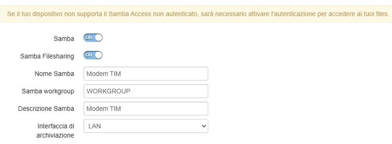 Samba server