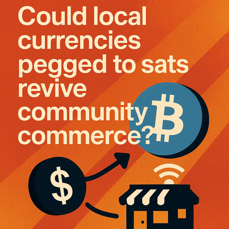 Could local currencies pegged to sats revive community commerce?