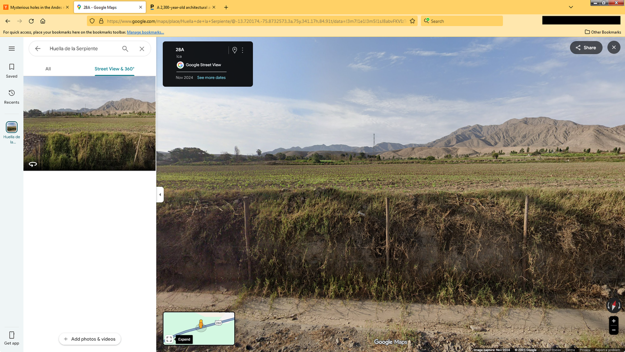 Huella de la serpiente street view