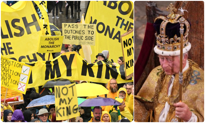 Protestas en coronación del rey Carlos III
