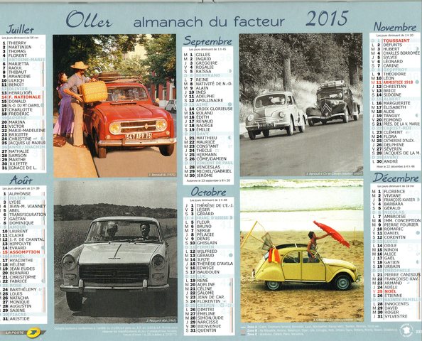 calendrier deu facteur 2015