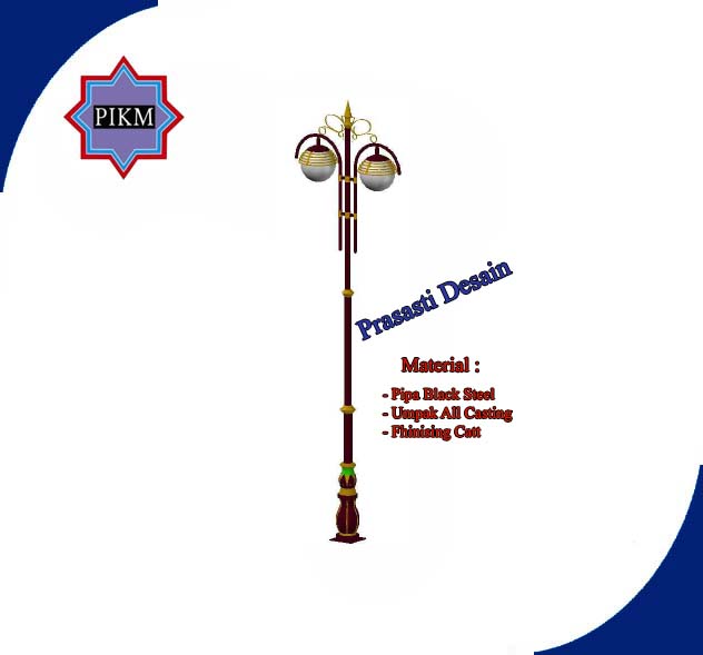 Tiang Lampu Jalan Pju Oktagonal Antik Solar Cell